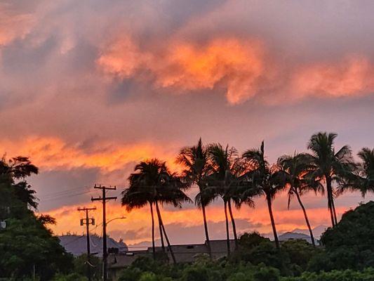 Sunset from parking lot