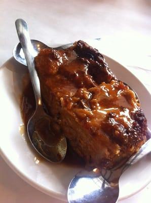 Double portion bread pudding- rum sauce a little bitter-pudding good!