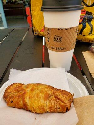 Sometimes you just need a red eye and ham & cheese croissant to recharge.