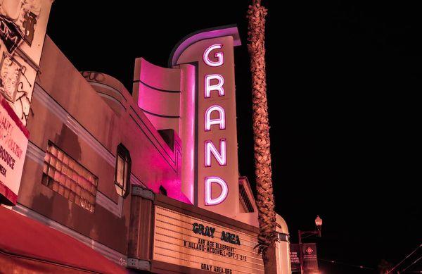 Exterior of the Grand Theater. This event venue has also been for rent as a wedding venue, party venue for birthdays or corporate events.