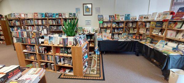 Our children's picture books, YA section, book sets, and highlighted local authors