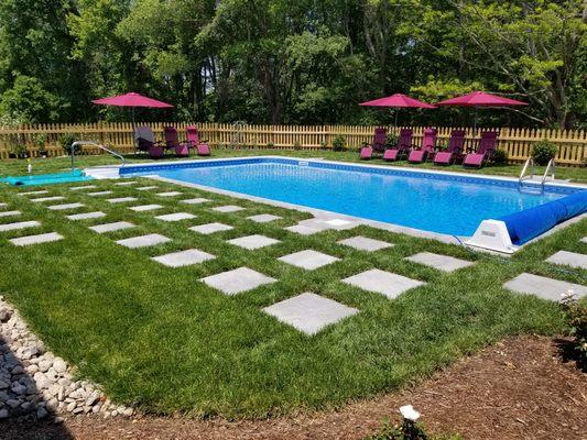 Pools Plus installed this 20x36 saltwater pool for us.