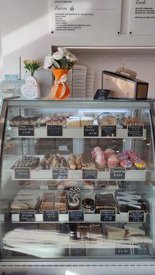 Great selection of pastries  cakes, muffins, eclairs. Literally anything you'd like!