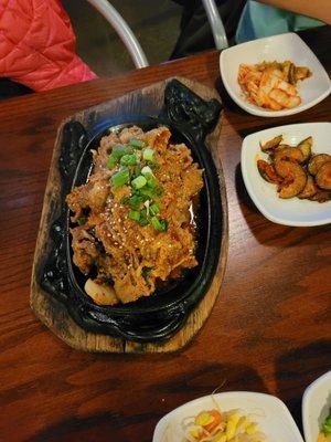 Spicy Pork Bulgogi + banchan