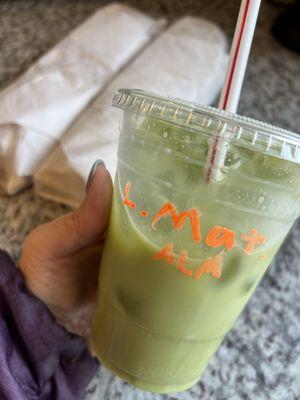 Iced Lavender Matcha Latte