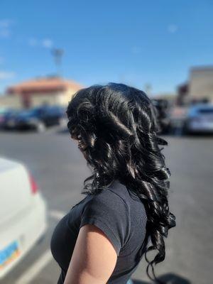 Color curls and extensions