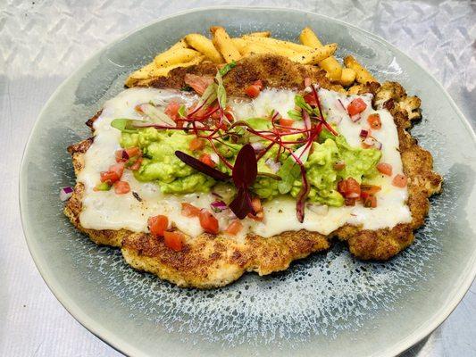 Chicken avocado Milanese