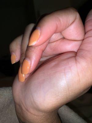 Chipped dip manicure less than a week after receiving