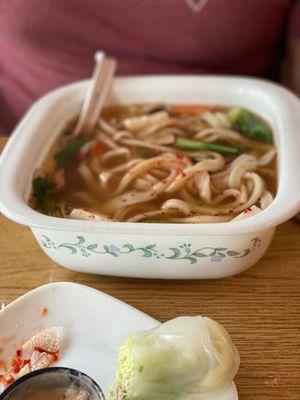 Tofu soup noodles