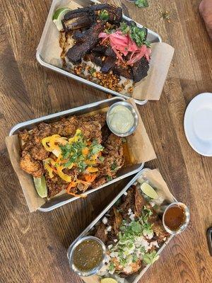 Ribs, fried chicken, and birria tacos