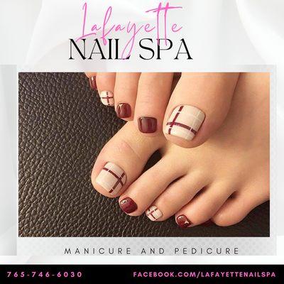 Lafayette Nail Spa
 141 N Creasy Ln, Lafayette, IN 47905
765-746-6030 to make your appointment.