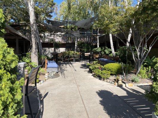 Covered garden seating area / restaurant