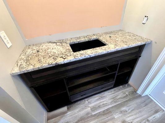 Bathroom vanity install