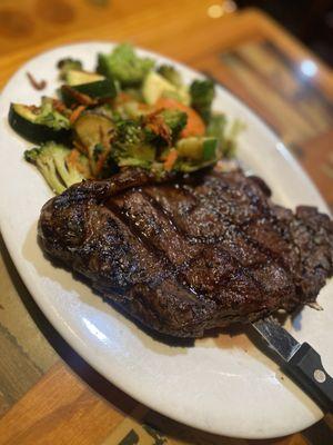 Fridays special: NY steak and veggies