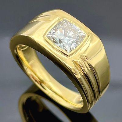 Custom Yellow Gold and Diamond Wedding Band