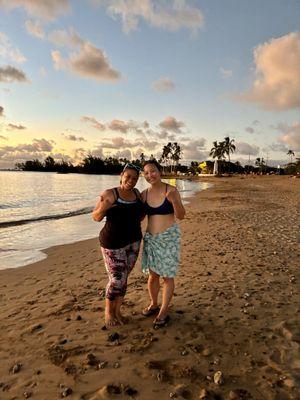 We finally squeezed in a photo after our Sunset SUP Lesson with Slade