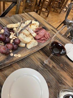 Make your own charcuterie board and wine from the wine dispensary