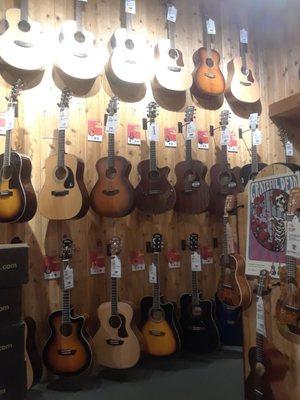 Rocking out at the Guitar Center