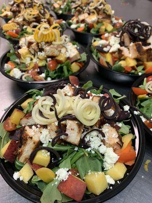 Blackened Chicken and Peach Salad