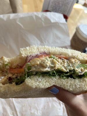 Vegan Chickpea Salad sandwich