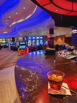 Evening peacefulness in the casino from the sports bar.