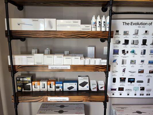 Alongside our expert repair services, we offer a retail space filled with genuine Apple adapters and a variety of other accessories.