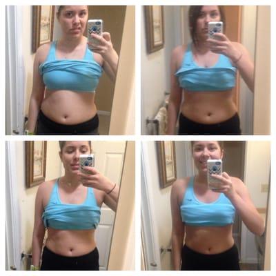 One month results doing barre with Cally 4-5x a week!!! She is amazing!