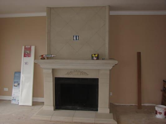 Update your Chimney by using different materials such as Tile, Granite, Marble to reface or simply add a new coat of paint!!!