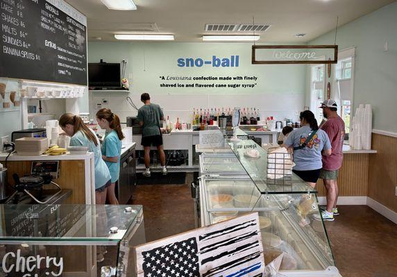 Counter area at Northshore Ice in Mandeville.