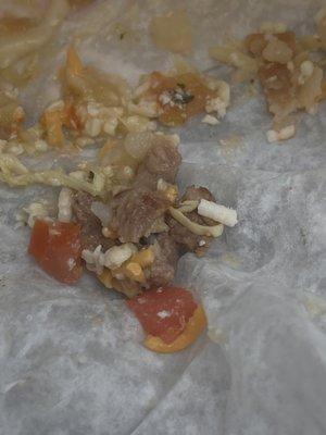 "Potato taco" that had a surprise of hidden meat