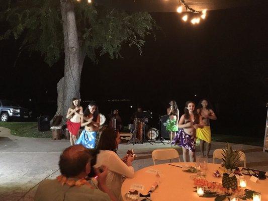 Hawaiian dancing at the Delta Sculling Center Appreciation Dinner held at the Commanders House.