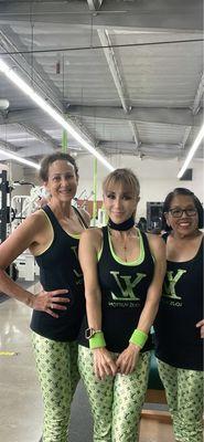 Personal  training in style at Nu Image Now Wellness Center.  The triplets are:  Ikumi, trainer, Lutskie and Jackie - clients!