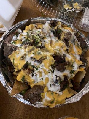 beef nachos! you get so much!! can feed 2 ppl!