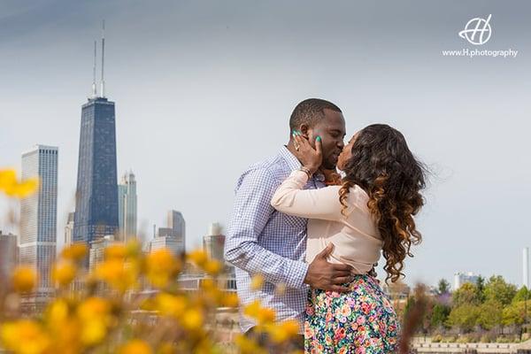 Engagement Session in Chicago at Navy Pier