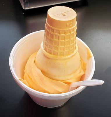 Soft Serve Orange Sherbet at Spotted Cow Adrian North