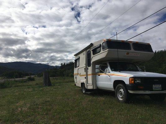 Sharp's wrap of the cab and stripes re-do made my 35 yr old rv look new again.