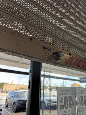 Commercial over head rolling door lock fix