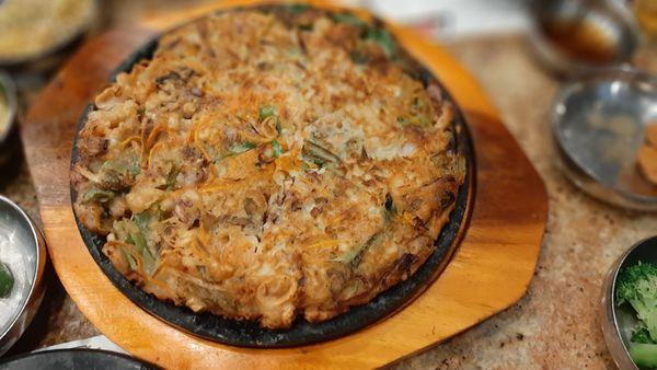 Haemul Pajeon aka Seafood Pancake ($29), expensive