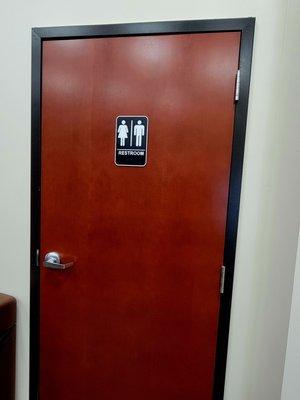 Private restrooms in the service waiting area.