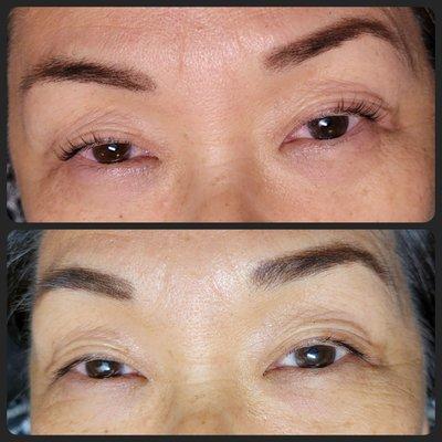 After and Before Keratin Lash Lift.