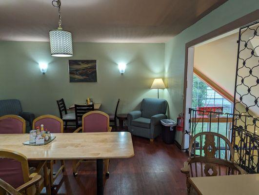 upstairs dining area