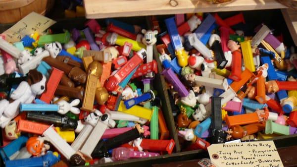 assorted vintage pez