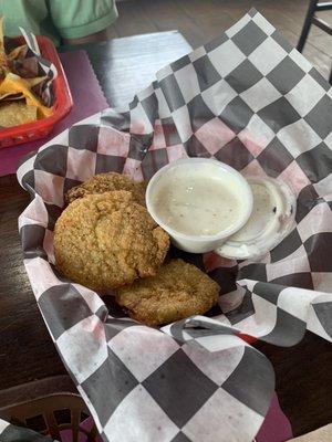 Fried green tomatoes.