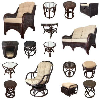 Dark Brown Rattan Furniture Collection RATTAN FURNITURE