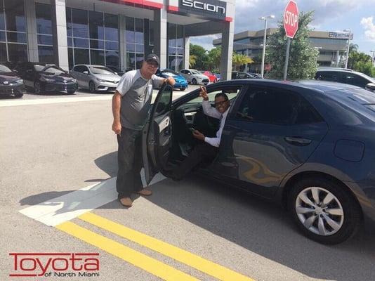 Rodolfo Ortiz found the perfect 2016 Toyota Corolla! Pictured with his sales associate Ciprian Presbot