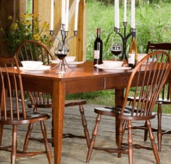 Gat Creek solid wood dining room sets available in many configurations, colors, and wood choices customized just for your needs.