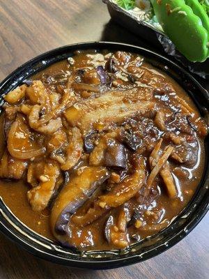 Egg Plant with Pork Garlic Sauce