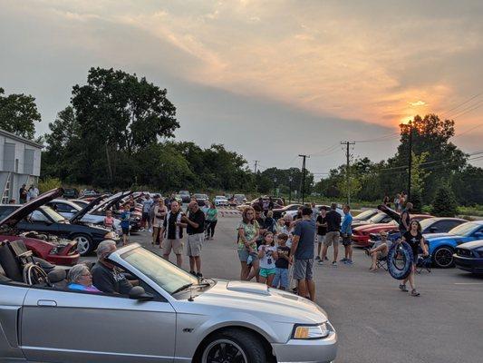 Mustang club at the Concerts and Cars series in July