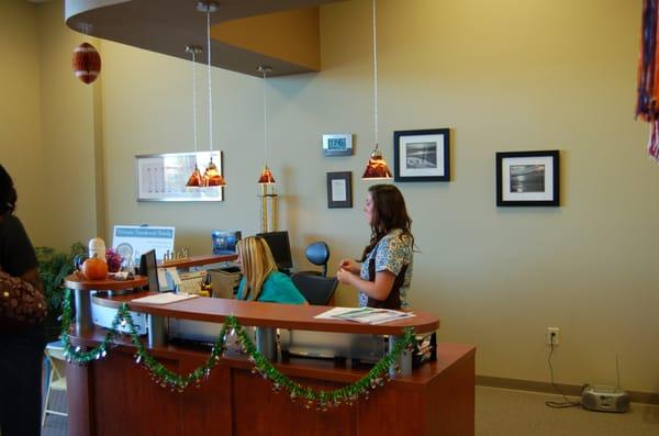 Front Desk always hard at work.