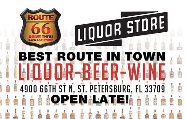 Drive thru package stores open late! Liquor, wine and beer ready for quick and convenient service.